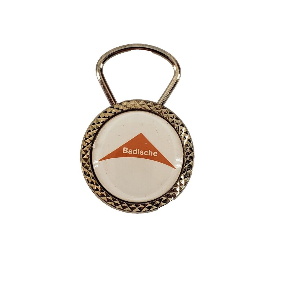 ​Vintage Badische Kettlebell Keyring / Keychain  German Advertising